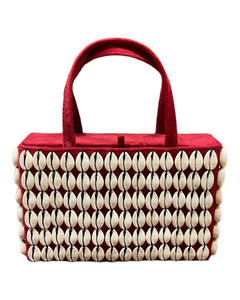 Petit sac cauri rouge