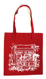 Tote bag "Maquis Rue Princesse" rouge