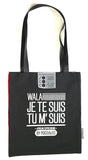 Tote bag "Je te suis tu m'suis" rouge