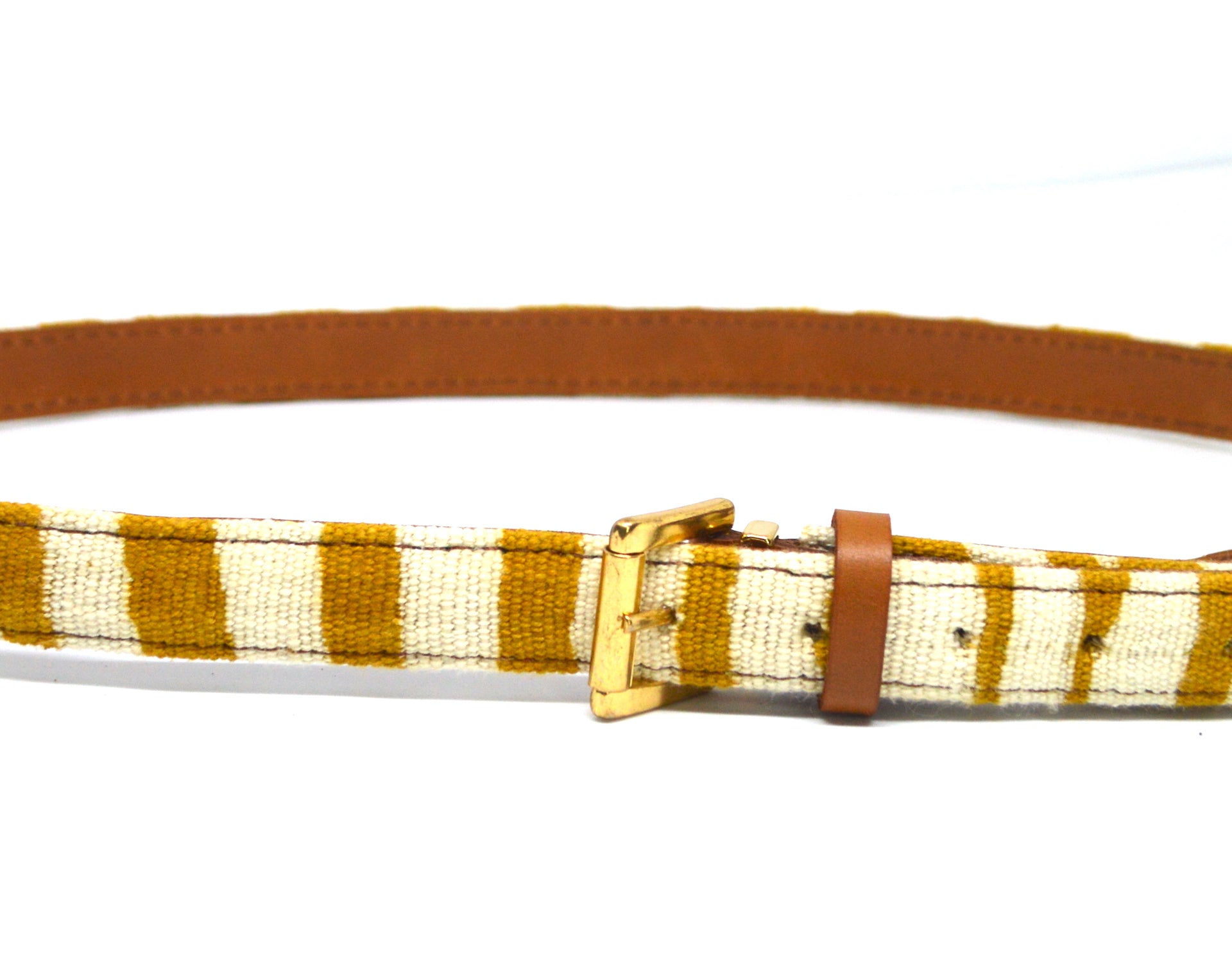 Ceinture zebre moutarde PM