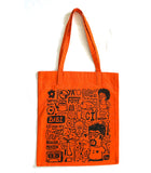 Tote bag "Love Babi" orange