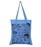 Tote bag "Love Babi" bleu