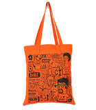 Tote bag "Love Babi" orange