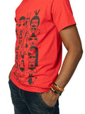 T-shirt "African Kiss" rouge